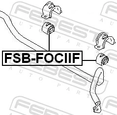 FSBFOCIIF Febest Втулка стабілізатора переднього