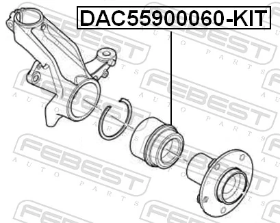DAC55900060KIT Febest Підшипник маточини передньої