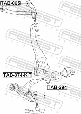 TAB294 Febest Сайлентблок переднього нижнього важеля