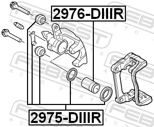 2976DIIIR Febest Поршень гальмівного супорта заднього