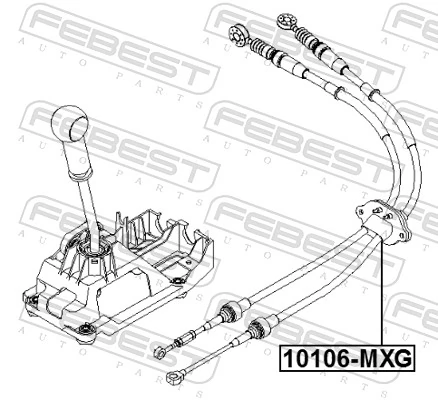 10106MXG Febest Трос коробки передач