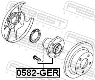 0582GER Febest Маточина задня