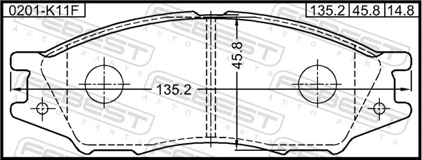 Передні тормозні колодки 1N213328Z Mazda