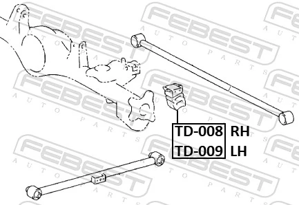 TD008 Febest Відбійник пружини задньої