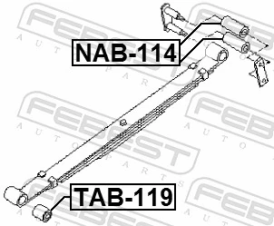 NMS2093 NIPPON MOTORS Сайлентблок ресори, передній