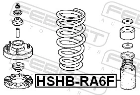 HSHBRA6F Febest Відбійник + пильовик амортизатора переднього
