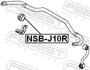 NSBJ10R Febest Гумка заднього стабілізатора