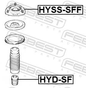 HYDSF Febest Буфер-відбійник амортизатора переднього