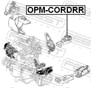OPMCORDRR Febest Задня подушка двигуна