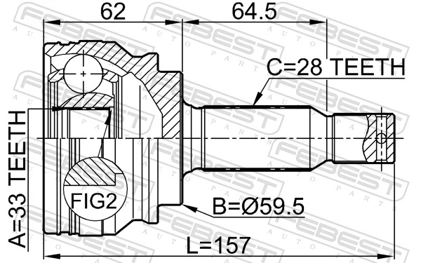 Купити ШРУС зовнішній передній Mitsubishi Lancer X CY_A, CZ_A
