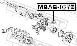 MBAB027Z Febest Сайлентблок задньої підвіски