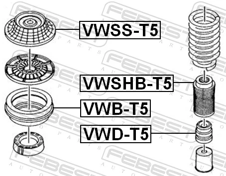 VWSHBT5 Febest Пильник стійки передньої