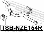 TSBNZE154R Febest Втулка стабілізатора заднього