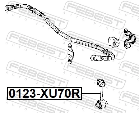 0123XU70R Febest Тяжка стабілізатора, заднього
