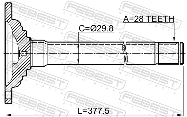 0412KB4FRH Febest Промвал