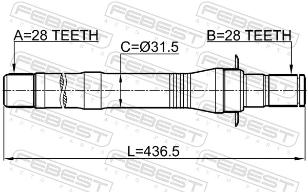 1212CM10MT4WD Febest Промвал