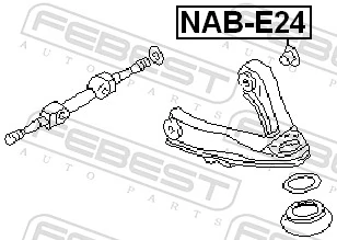 NABE24 Febest Сайлентблок переднього нижнього важеля