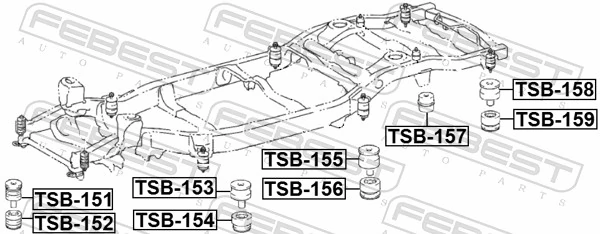 TSB159 Febest Кріплення платформи