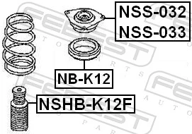 NBK12 Febest Підшипник опори амортизатора