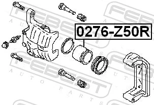0276Z50R Febest Поршень супорта гальмівного, заднього