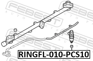 RINGFL010PCS10 Febest Кільце інжектора