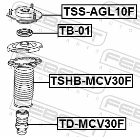 TSSAGL10F Febest Кріплення переднього амортизатора