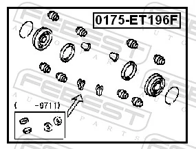 0175ET196F Febest Ремкомплект гальмівної системи