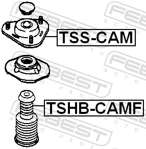 TSSCAM Febest Кріплення переднього амортизатора