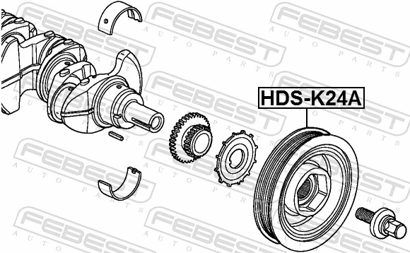 HDSK24A Febest Демпфер колінвалу