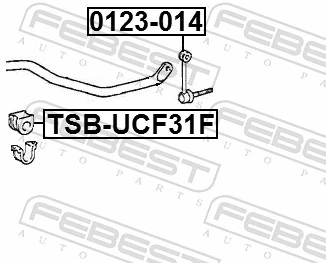 TSBUCF31F Febest Втулка стабілізатора переднього