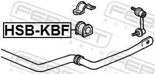 HSBKBF Febest Прокладка стабільзатора заднього