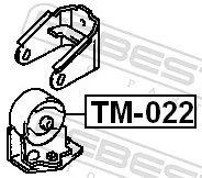 TM008 Febest Подушка передньої опори двигуна
