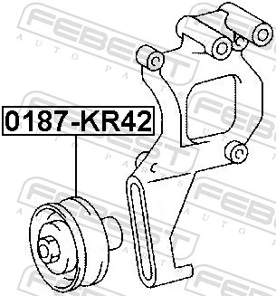 0187KR42 Febest Ролик натяжителя ременя агрегатів