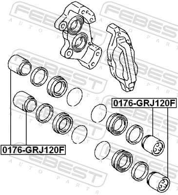 0176GRJ120F Febest Поршень гальмівного супорта переднього