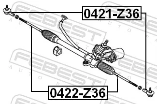 0422Z36 Febest Тяги кермові