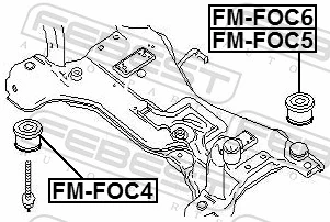 FMFOC4 Febest Подушка передньої балки