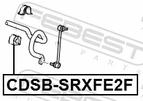 CDSBSRXFE2F Febest Втулка стабілізатора переднього