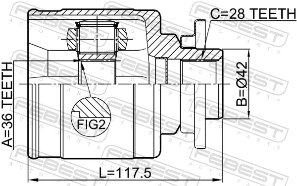 1464645 Ford ШРКШ внутрішній, передній, лівий