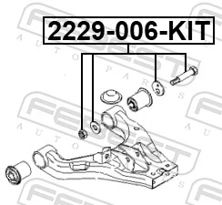 2229006KIT Febest Болт переднього важеля, нижнього