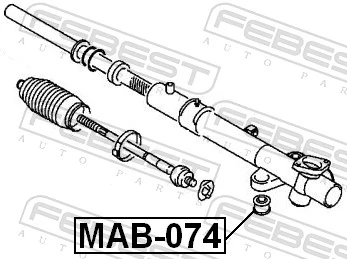 MAB074 Febest Сайлентблок кріплення рульової рейки