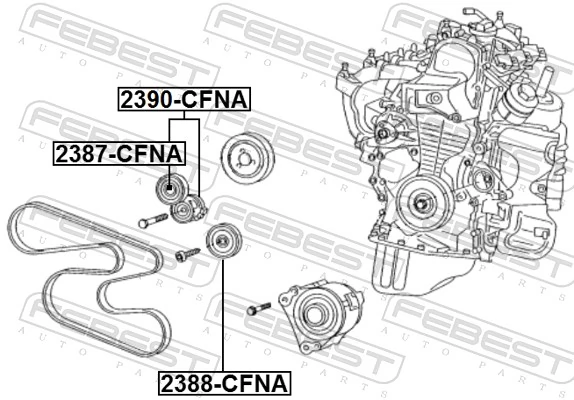 Купити Натягувач приводного ременя Skoda Rapid  NH3, NK3, NK6