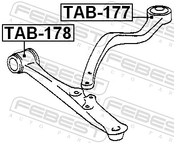 TAB178 Febest Сайлентблок переднього нижнього важеля