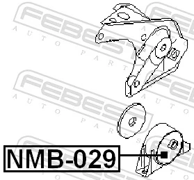 NMB029 Febest Задній сайлентблок двигуна