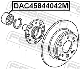 DAC45844042M Febest Підшипник маточини передньої