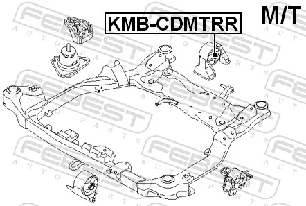 KMBCDMTRR Febest Задня подушка двигуна