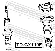 TDGX110F Febest Буфер-відбійник амортизатора переднього