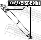 BZAB046KIT Febest Сайлентблок амортизатора заднього