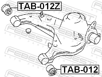 TAB012 Febest Сайлентблок задньої тяги