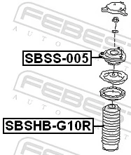 SBSS005 Febest Опора амортизатора