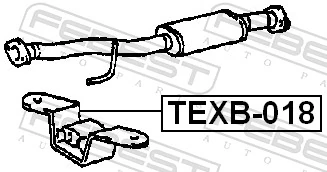 TEXB018 Febest Кріплення глушника переднє